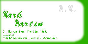 mark martin business card